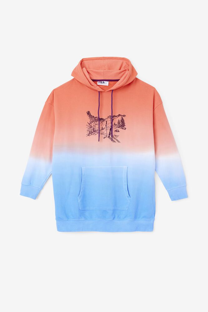 Fila Naisten Huppari Destiny Oversized Oranssi/Sininen - VSBL-71640